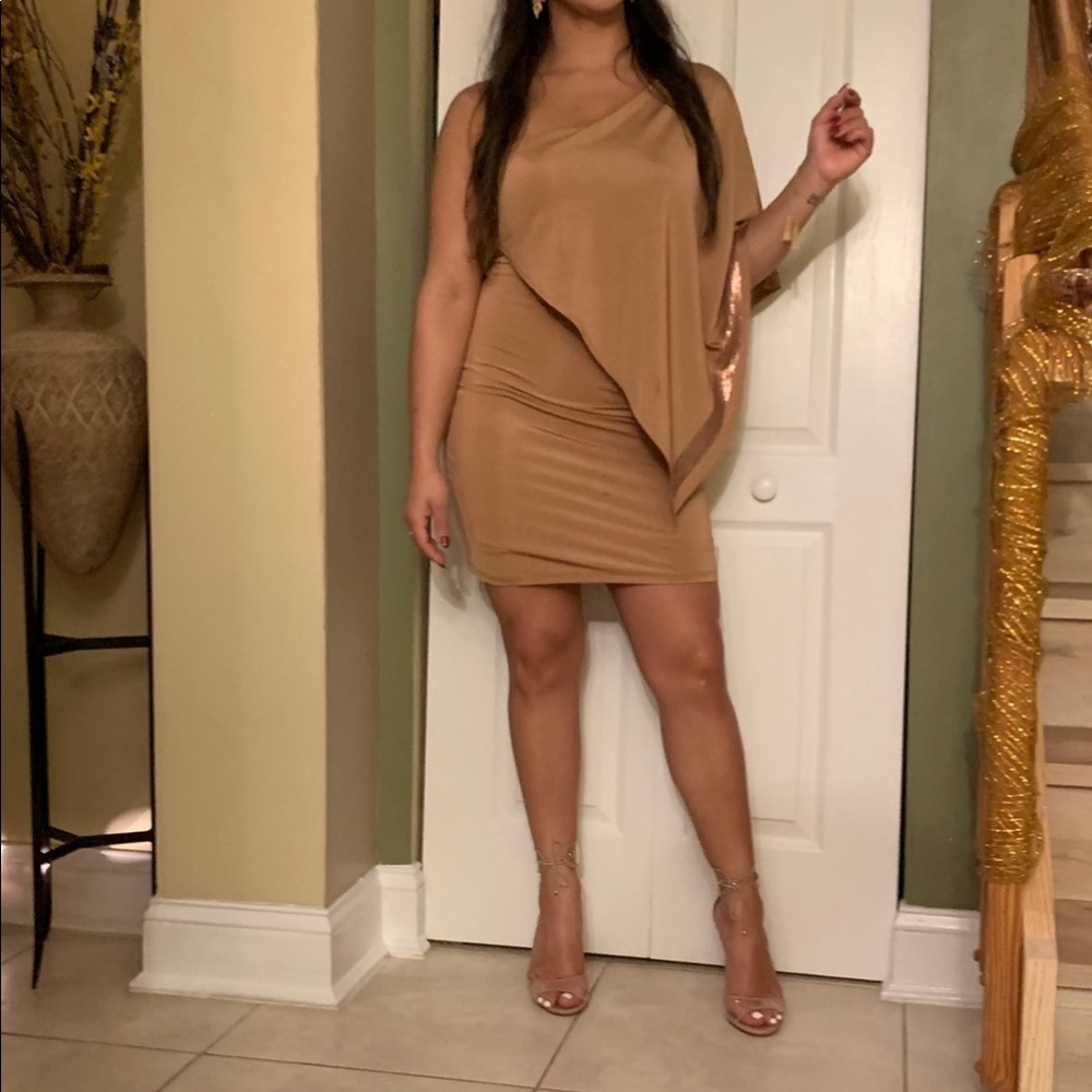 AKIRA RED LABEL One Shoulder Sequin Dress